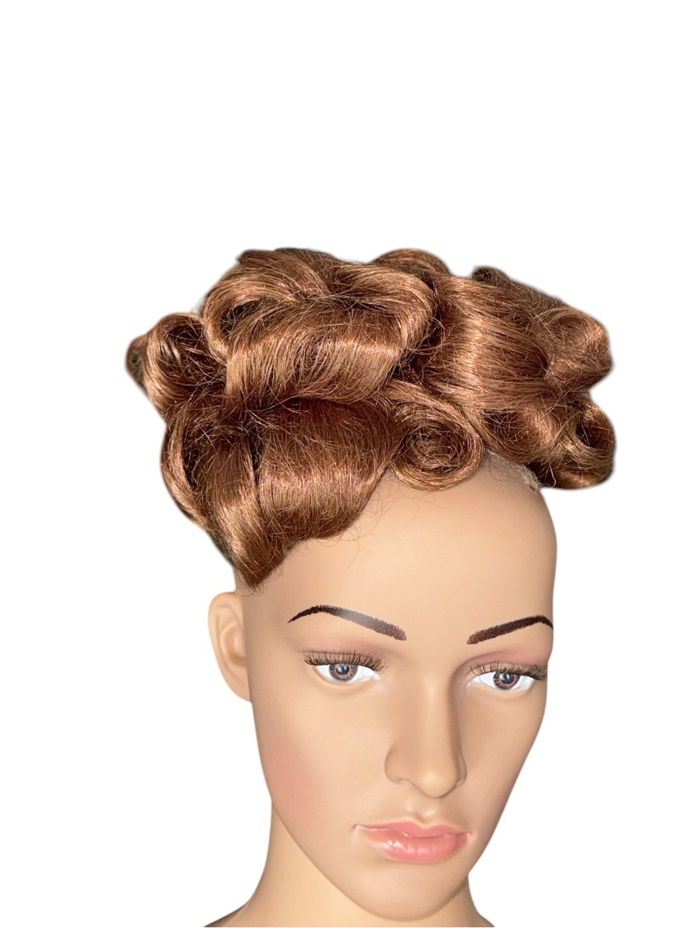 Vintage Venicelon Brown Bouffant Hairpiece Wiglet Original Case Cosplay Retro⁠